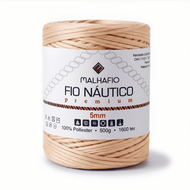 Fio Náutico 100% Poliéster para Bolsas, Crochê e Decoração — Champanhe