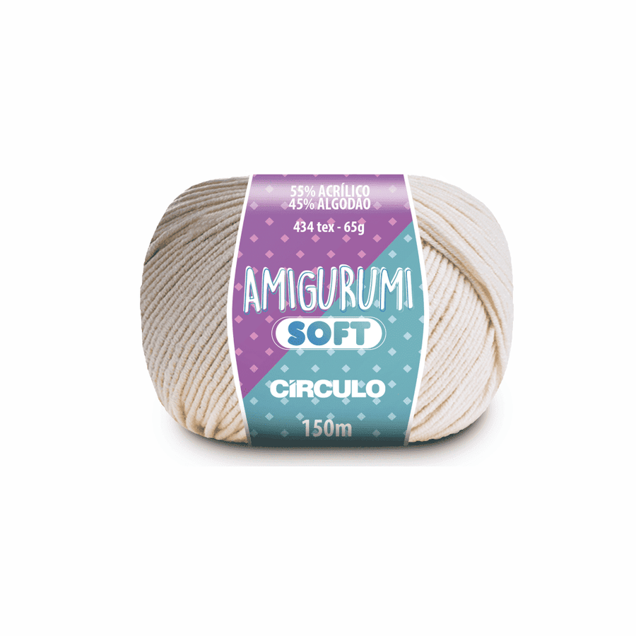 Amigurumi soft flocos 1706 off white circulo 65g 150m