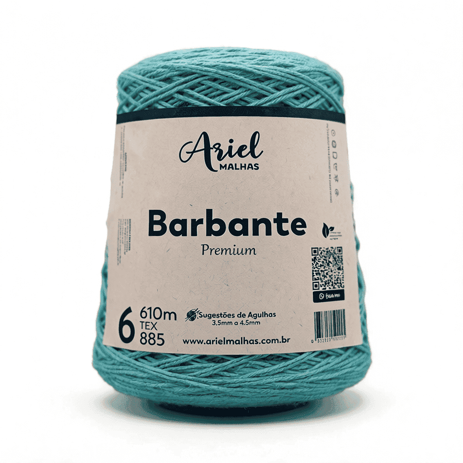 Barbante Azul Turquesa Premium - Ariel Malhas