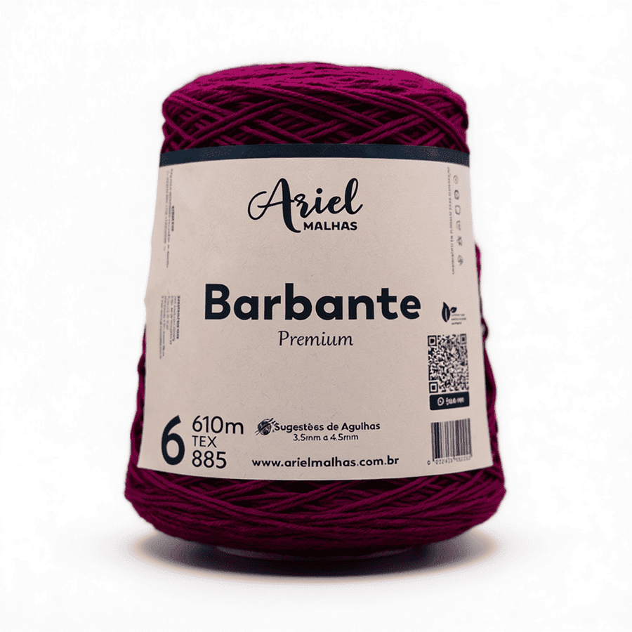 Barbante Beterraba Premium - Ariel Malhas