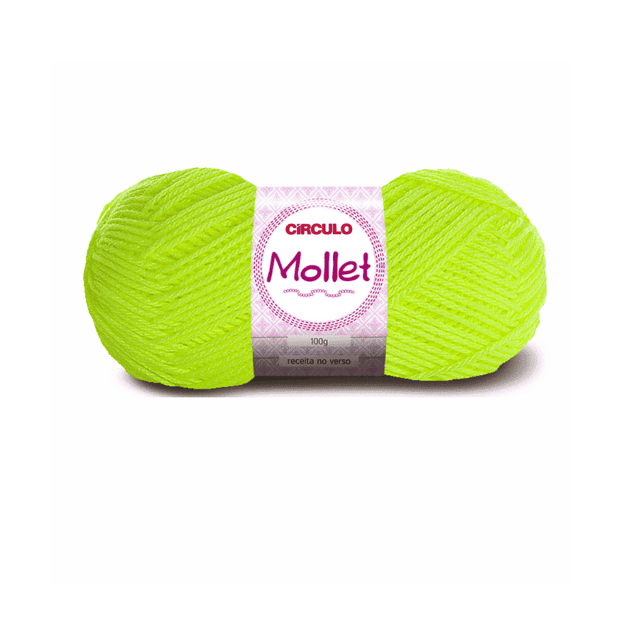 Fio Mollet Amarelo Neon-780 Circulo 100g