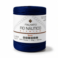 Fio Náutico 100% Poliéster para Bolsas, Crochê e Decoração — Azul-marinho