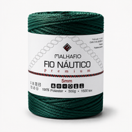 Fio Náutico 100% Poliéster para Bolsas, Crochê e Decoração — Verde Bandeira