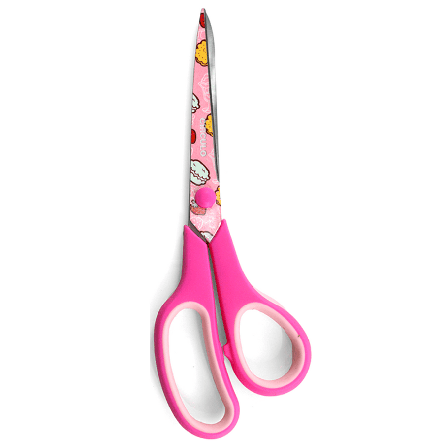Tesoura Comfort Estampada Círculo 21,5cm 8,5 Inox