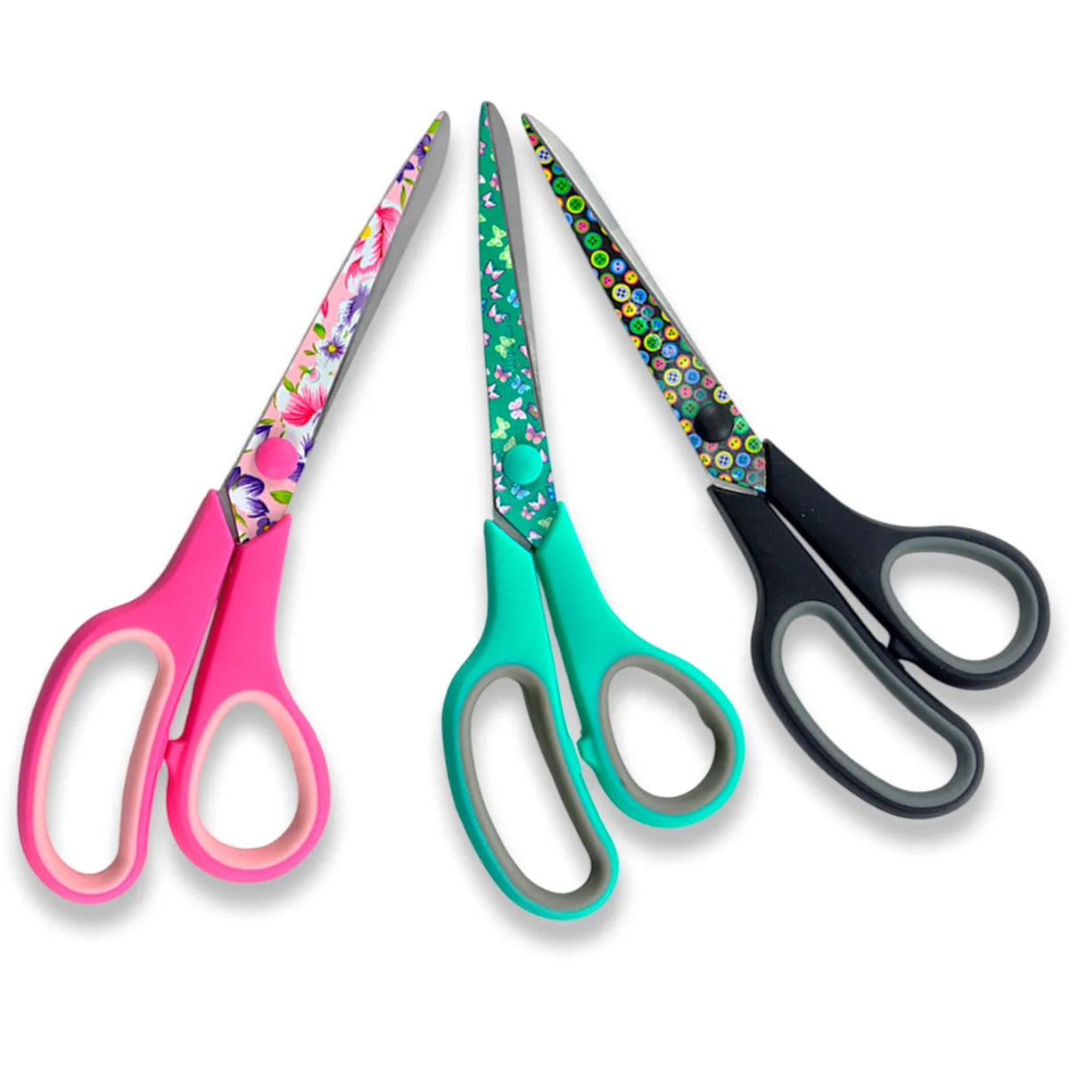 Tesoura Comfort Estampada Círculo 21,5cm 8,5 Inox