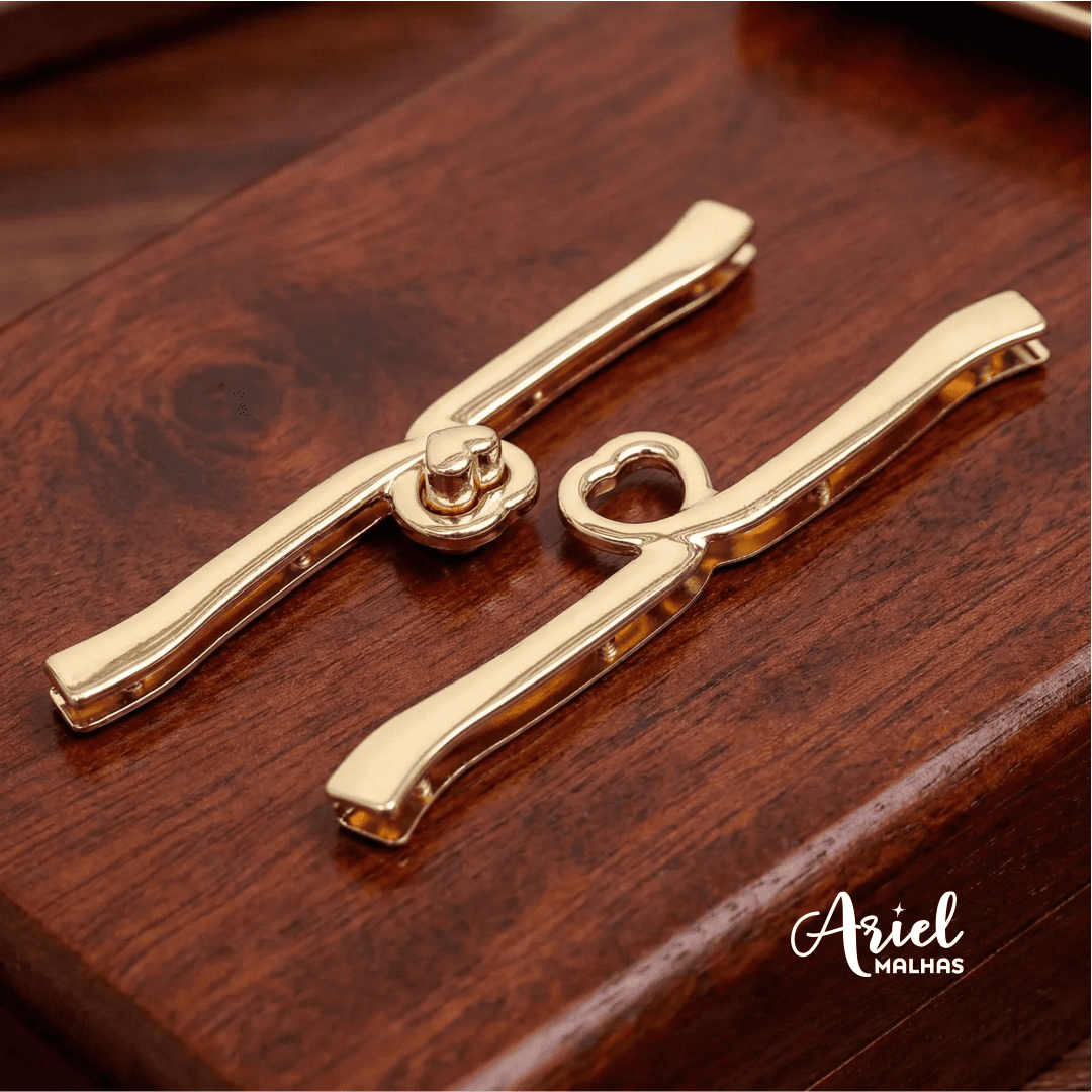 Fecho para Bolsa de Metal Dourado