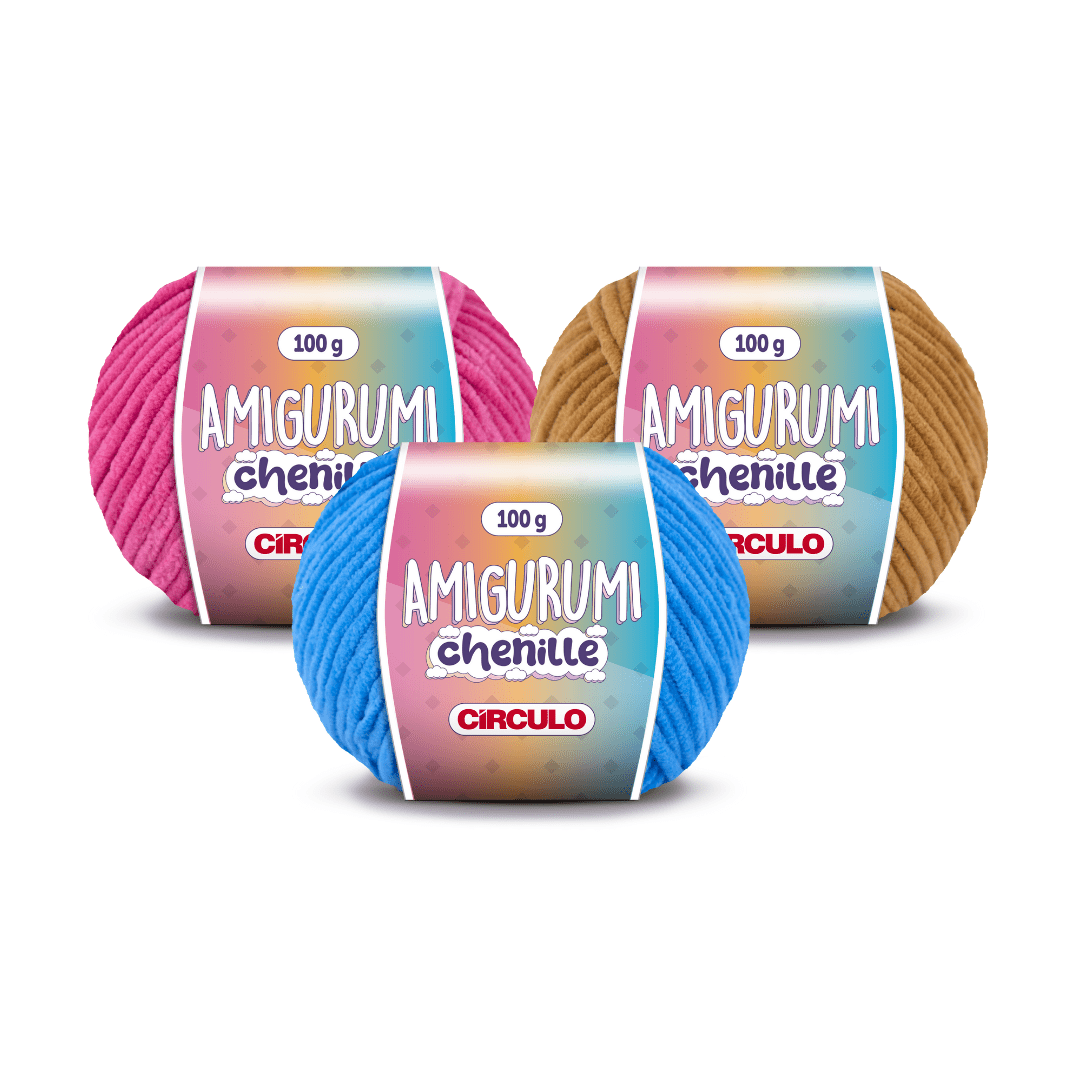 Amigurumi Amarelo Claro Chenille Circulo - 7072 Centeio - R - Ariel Malhas | Universo do Artesão