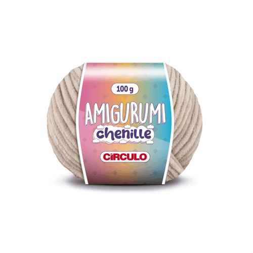 Amigurumi Bege Chenille Circulo 7062 Amendoim - Ariel Malhas | Universo do Artesão