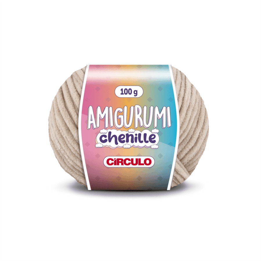 Amigurumi Bege Chenille Circulo 7062 Amendoim