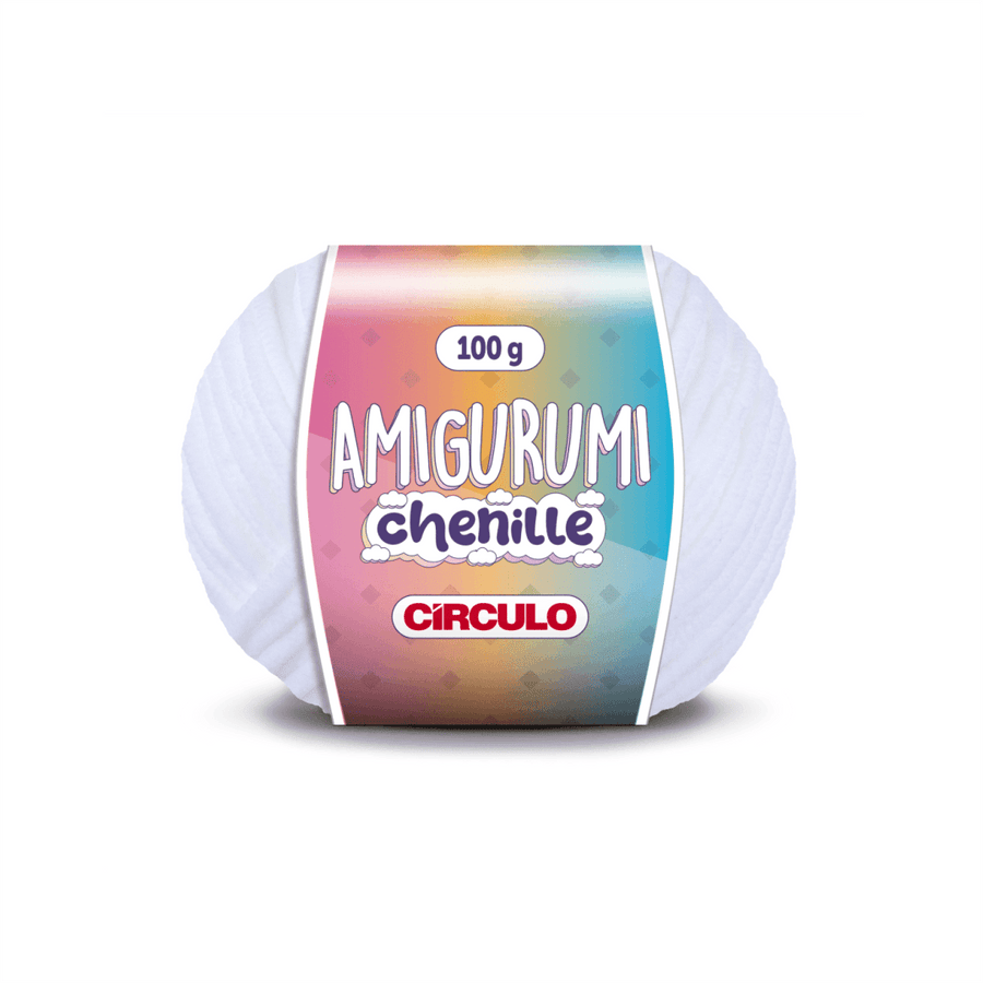Amigurumi Branco Chenille Circulo 8001