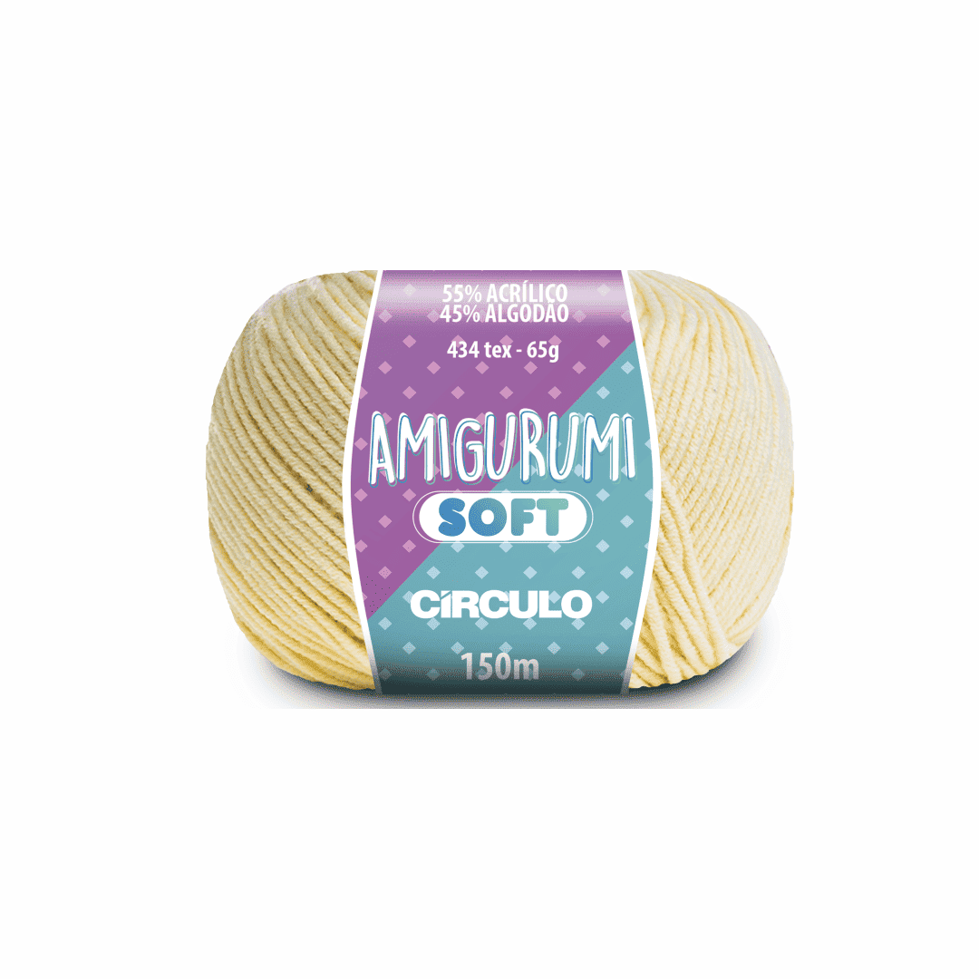 Amigurumi soft anjo 1708 creme circulo 65g 150m - Ariel Malhas | Universo do Artesão