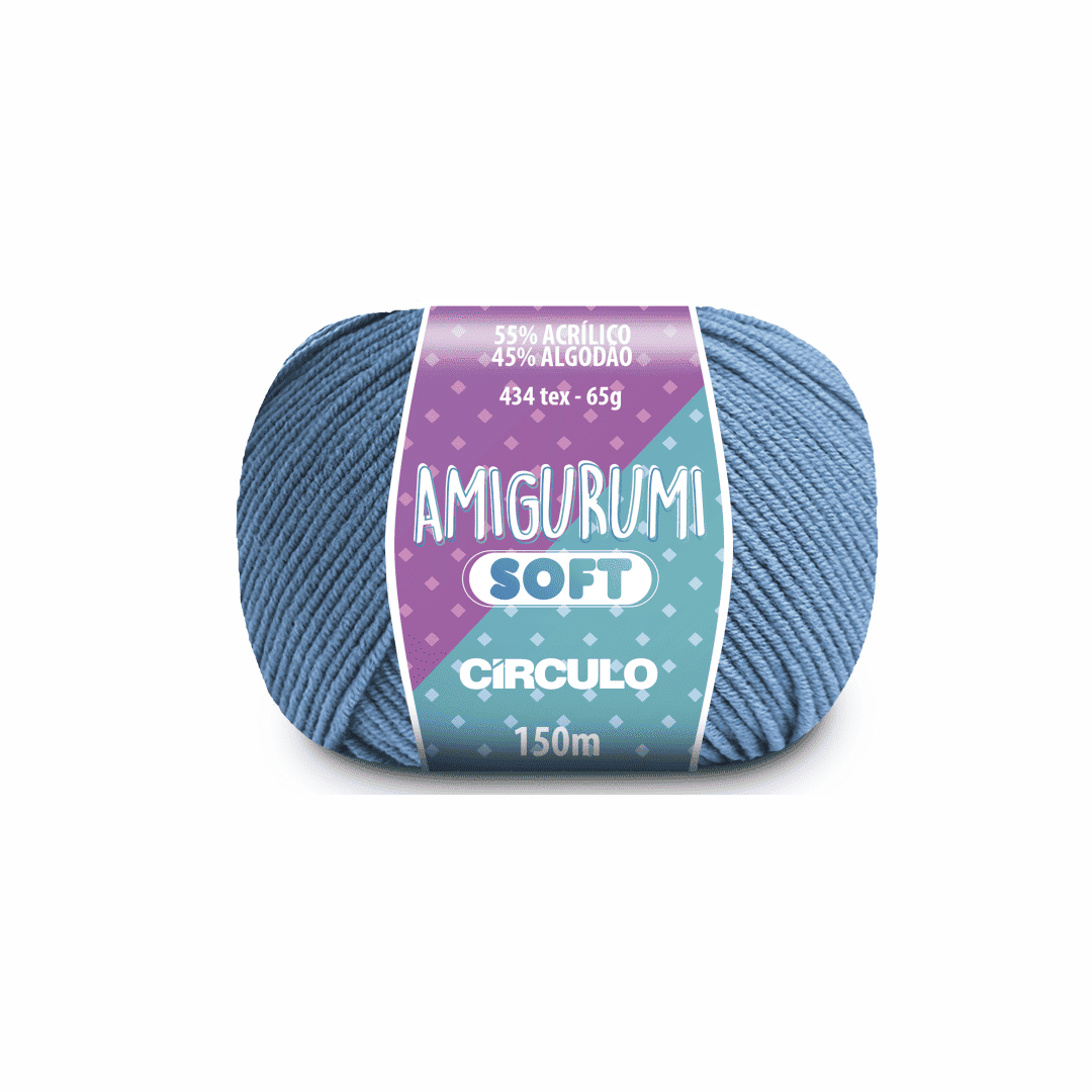 Amigurumi soft azurita 2236 azul circulo 65g 150m - Ariel Malhas | Universo do Artesão