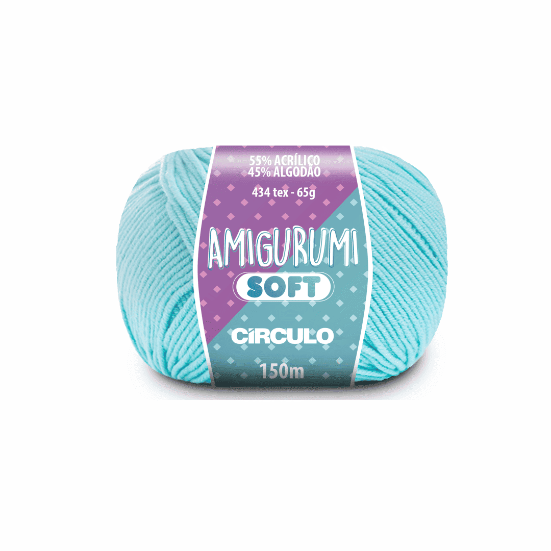 Amigurumi soft nuvem 2218 azul circulo 65g 150m - Ariel Malhas | Universo do Artesão