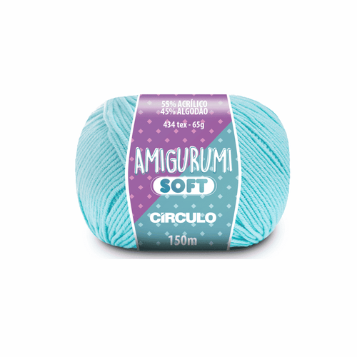 Amigurumi soft nuvem 2218 azul circulo 65g 150m - Ariel Malhas | Universo do Artesão