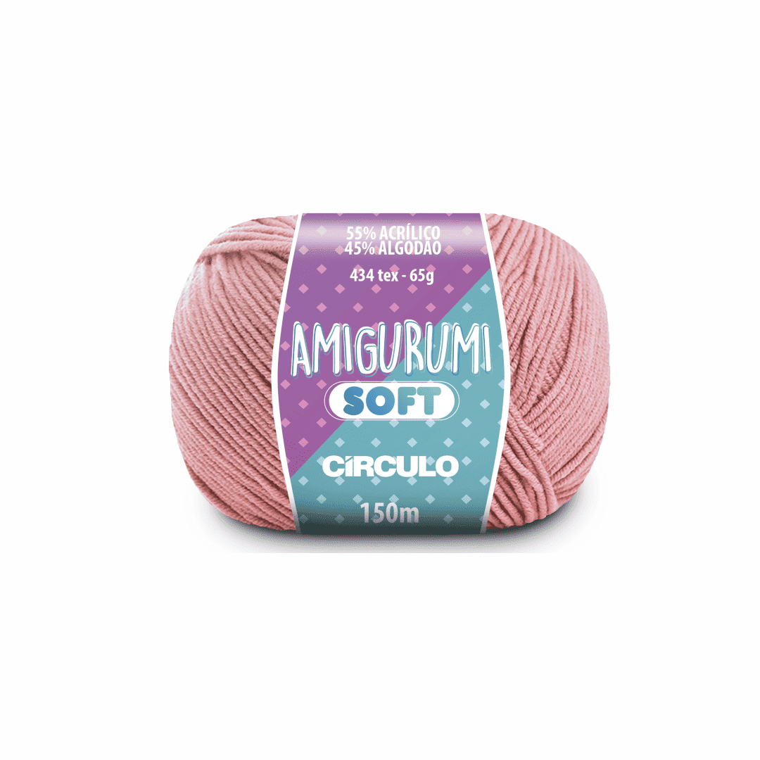 Amigurumi soft penélope 3112 rosa circulo 65g 150m - Ariel Malhas | Universo do Artesão