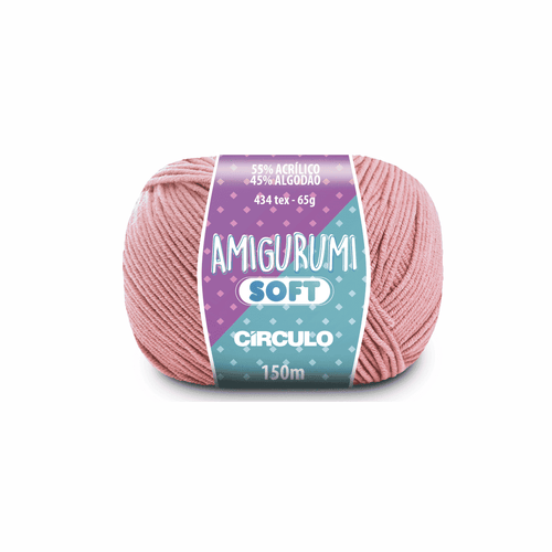 Amigurumi soft penélope 3112 rosa circulo 65g 150m - Ariel Malhas | Universo do Artesão