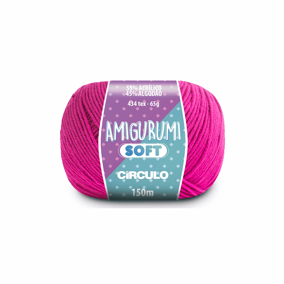 Amigurumi soft pitaya 3182 rosa circulo 65g 150m - Ariel Malhas | Universo do Artesão