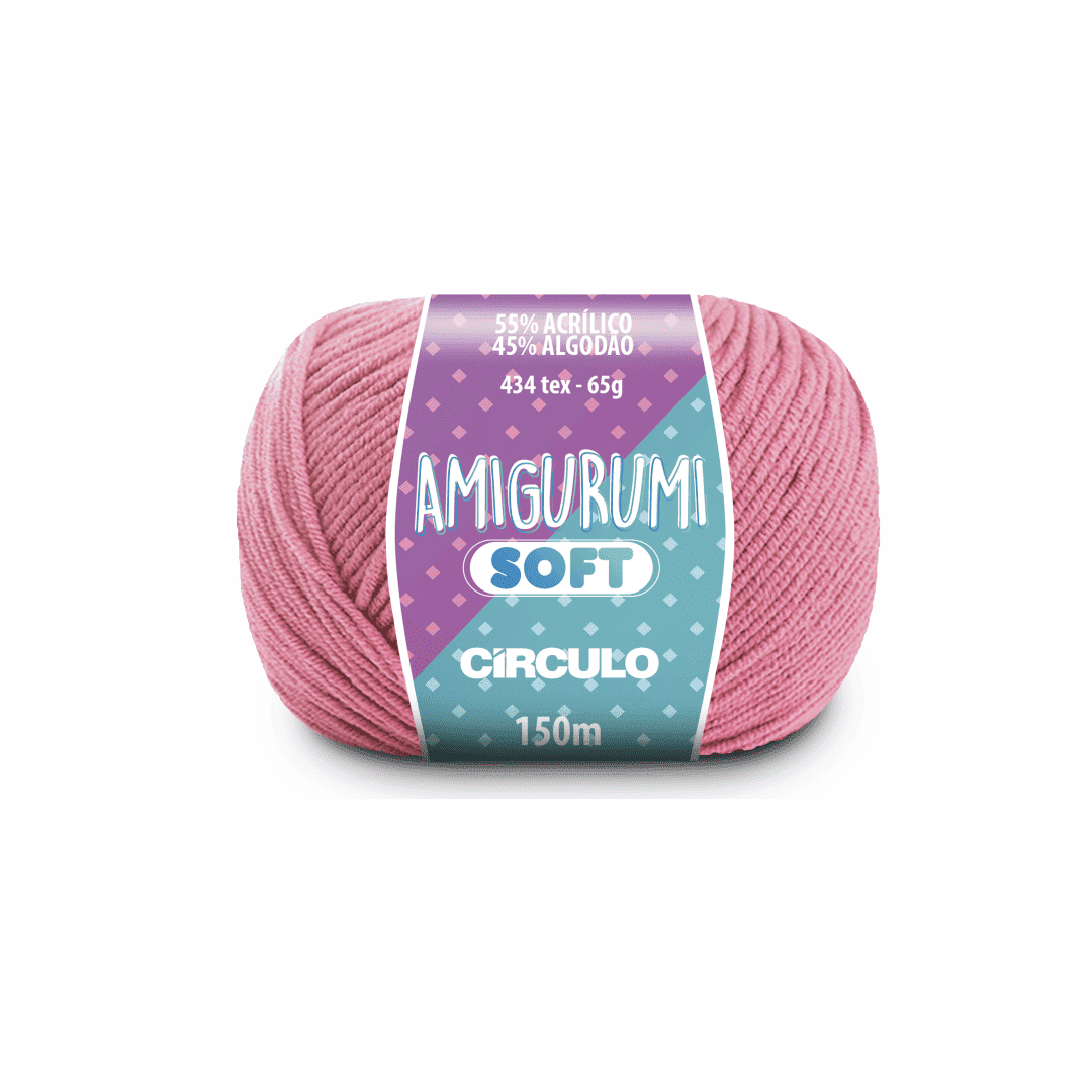 Amigurumi soft pop 3087 rosa circulo 65g 150m - Ariel Malhas | Universo do Artesão