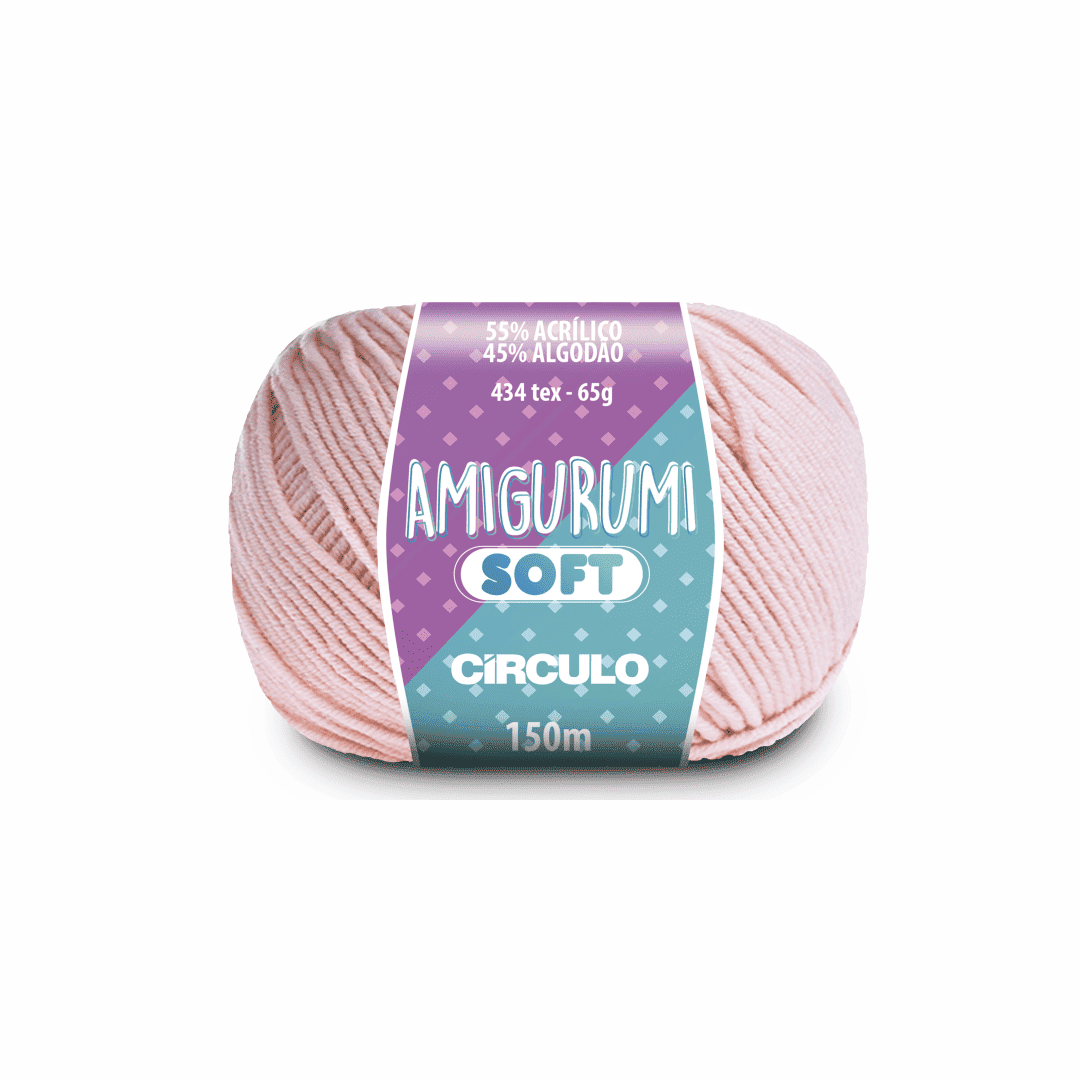 Amigurumi soft rosado 3081 rosa circulo 65g 150m