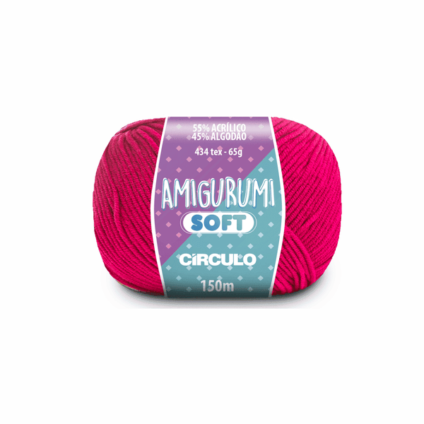 Amigurumi soft tulipa 3334 rosa circulo 65g 150m