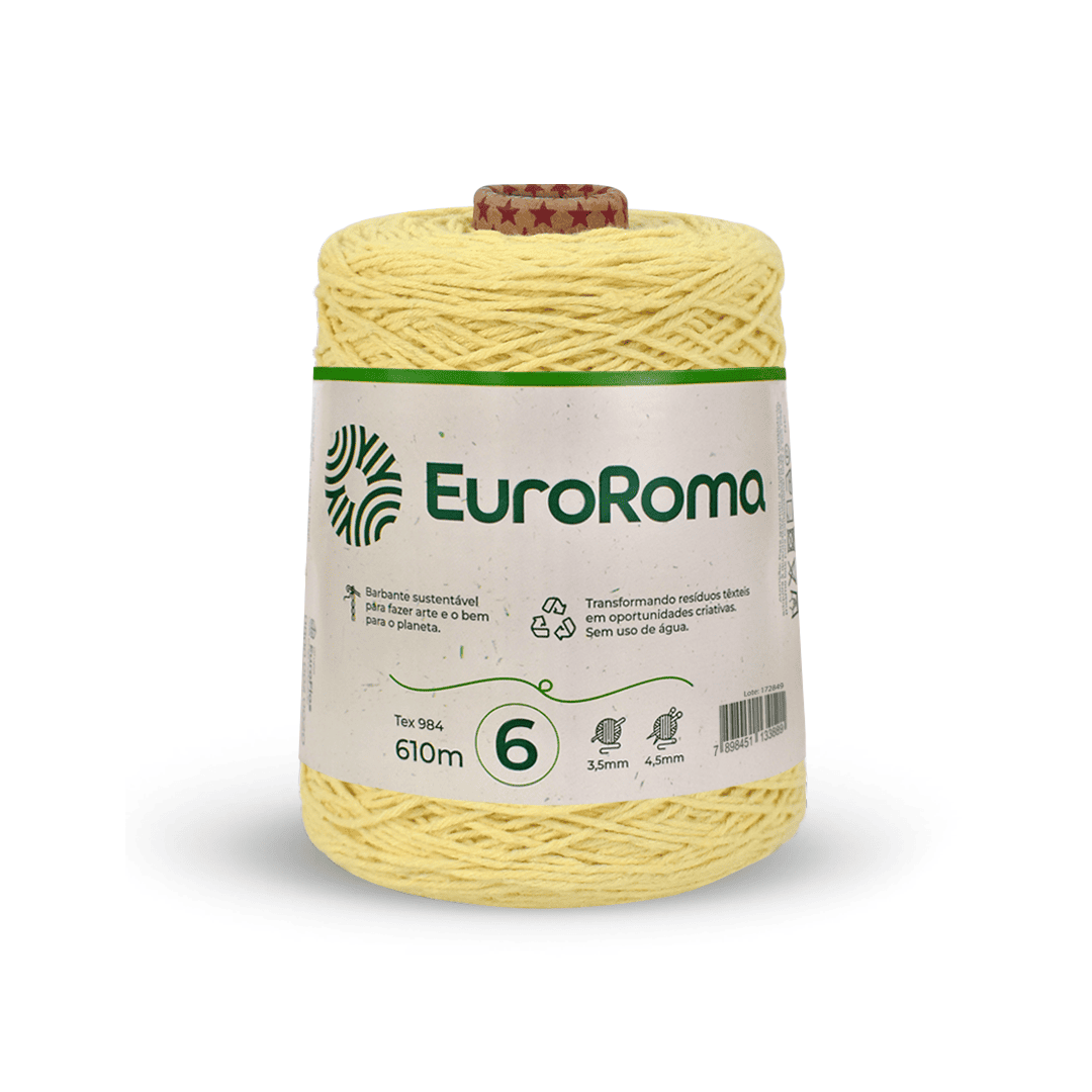 Barbante Amarelo Bebê EuroRoma - Ariel Malhas | Universo do Artesão