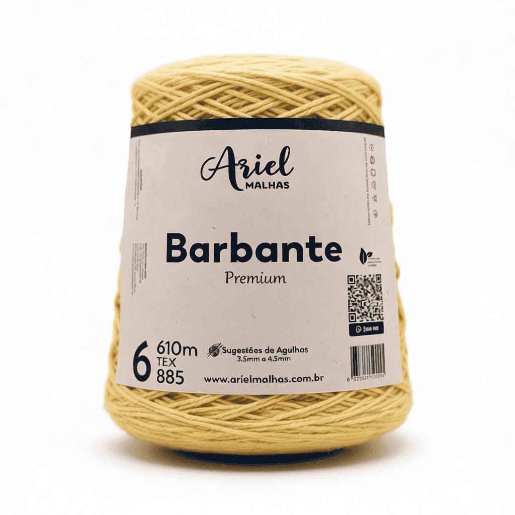 Barbante Amarelo Bebê Premium - Ariel Malhas - Ariel Malhas | Universo do Artesão