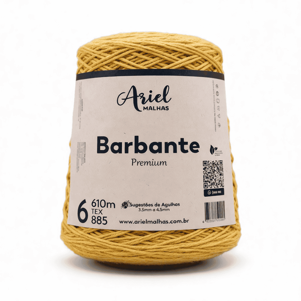 Barbante Amarelo Forte Premium - Ariel Malhas - Ariel Malhas | Universo do Artesão