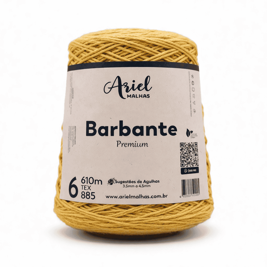 Barbante Amarelo Forte Premium - Ariel Malhas