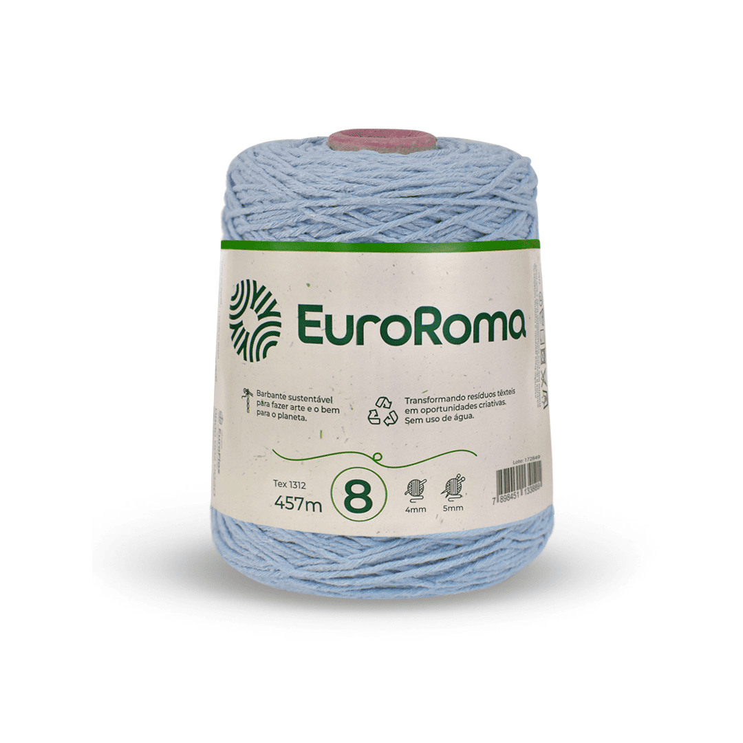 Barbante Azul Bebê EuroRoma - Ariel Malhas | Universo do Artesão