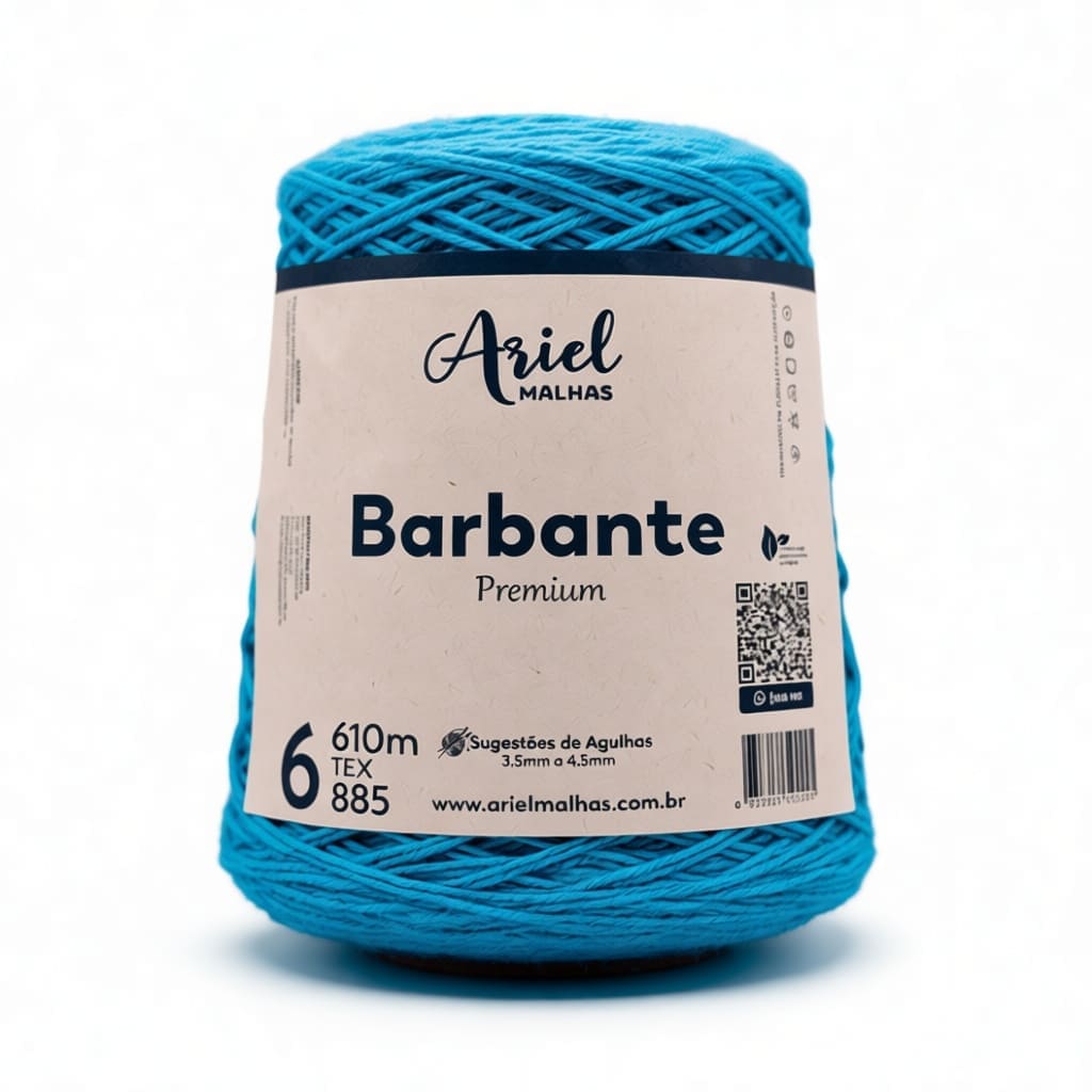 Barbante Azul Celeste Premium - Ariel Malhas - Ariel Malhas | Universo do Artesão