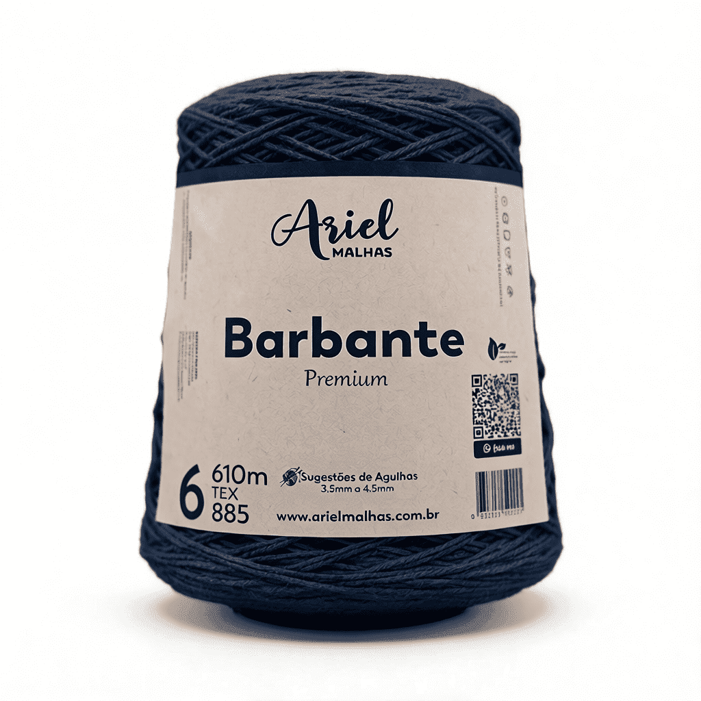 Barbante Azul Marinho Premium - Ariel Malhas - Ariel Malhas | Universo do Artesão