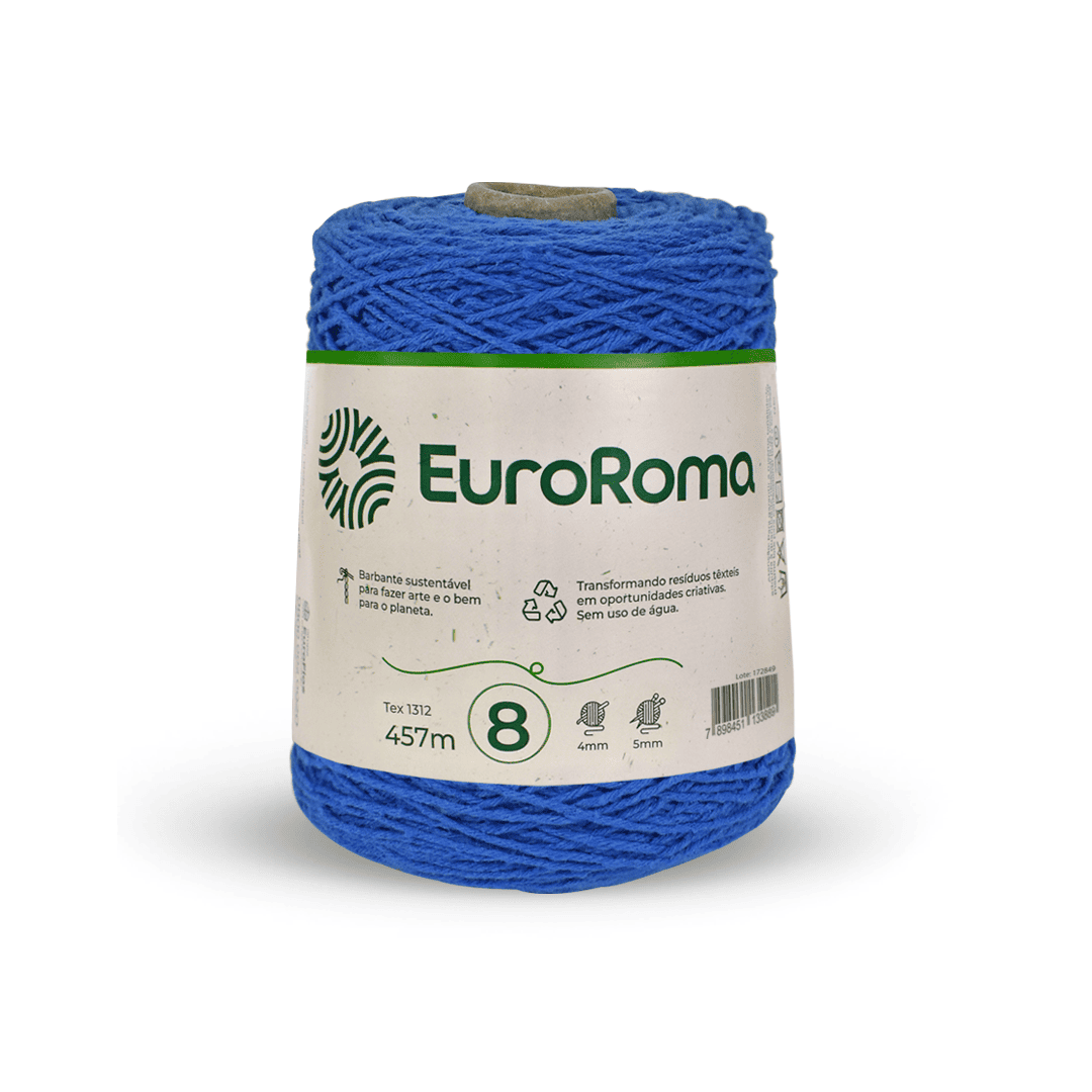 Barbante Azul Royal EuroRoma - Ariel Malhas | Universo do Artesão