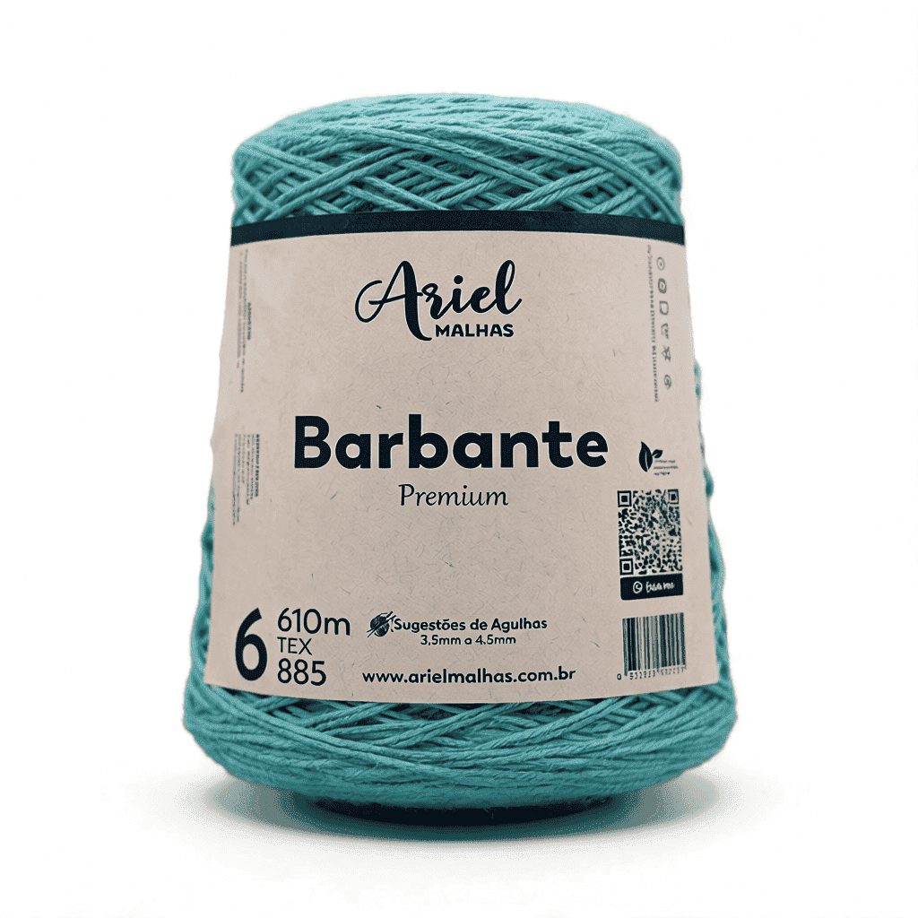 Barbante Azul Turquesa Premium - Ariel Malhas - Ariel Malhas | Universo do Artesão
