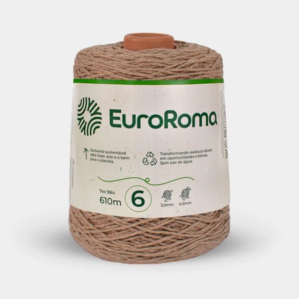 Barbante Bege Euro Roma - Ariel Malhas | Universo do Artesão