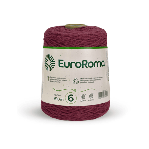 Barbante Bordô EuroRoma - Ariel Malhas | Universo do Artesão