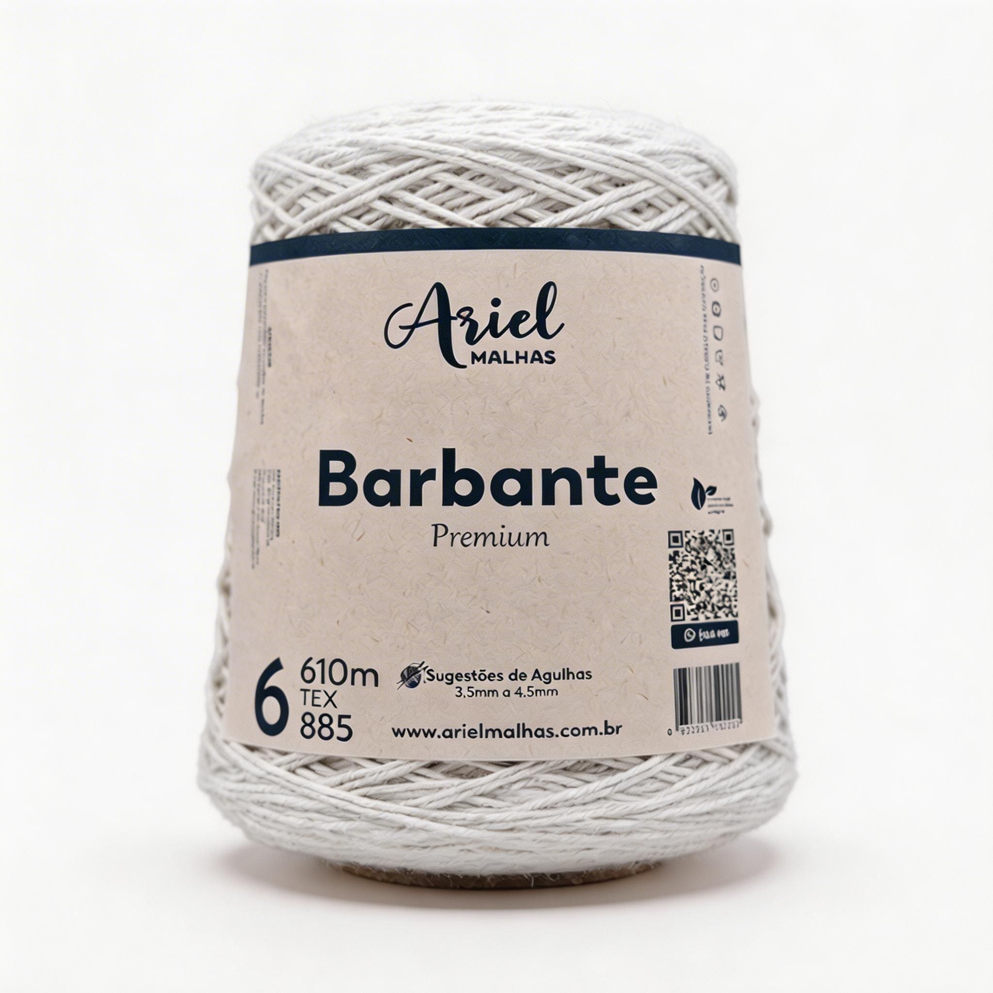 Barbante Branco Premium - Ariel Malhas - Ariel Malhas | Universo do Artesão