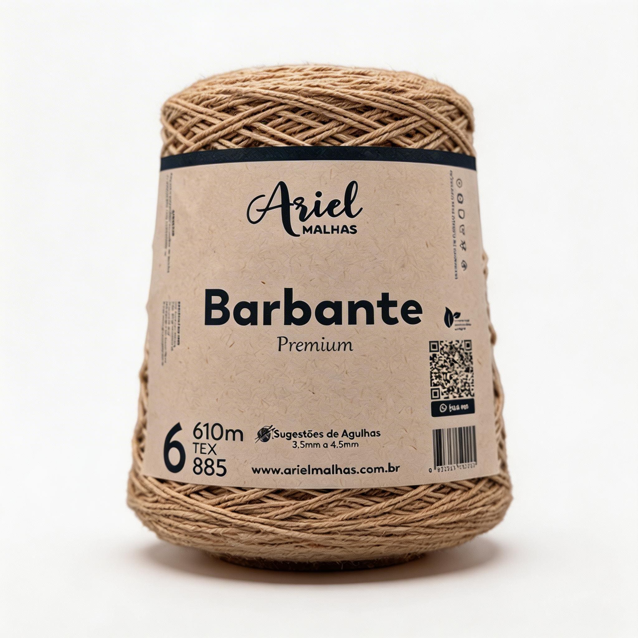 Barbante Café Com Leite Premium - Ariel Malhas - Ariel Malhas | Universo do Artesão