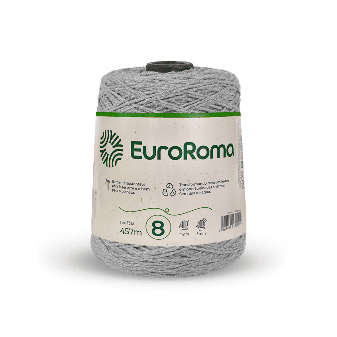 Barbante Cinza EuroRoma - Ariel Malhas | Universo do Artesão