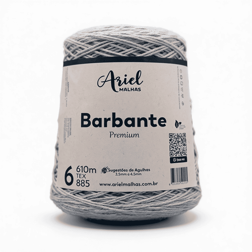 Barbante Cinza Premium - Ariel Malhas - Ariel Malhas | Universo do Artesão