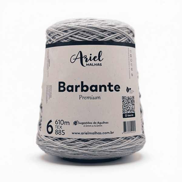 Barbante Cinza Premium - Ariel Malhas