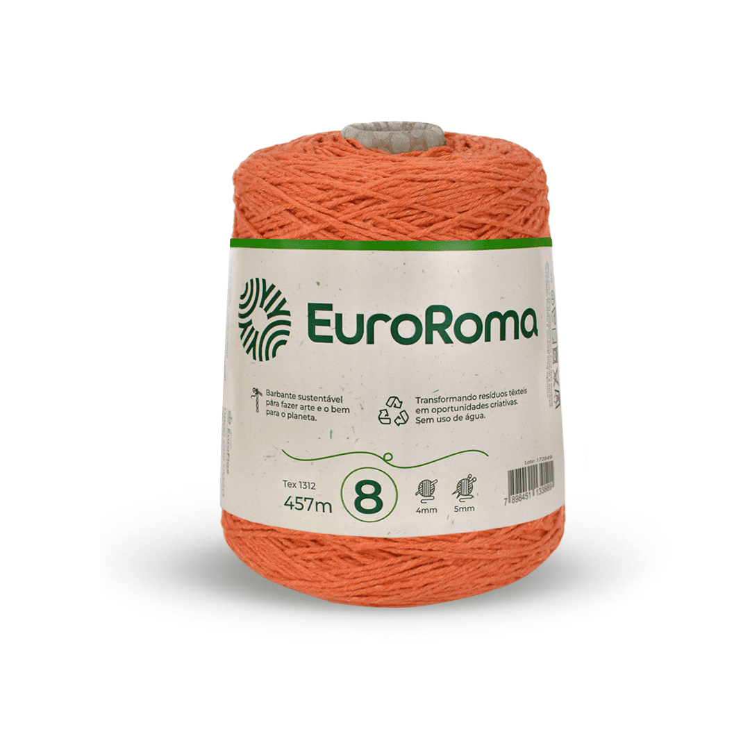 Barbante Laranja EuroRoma - Ariel Malhas | Universo do Artesão