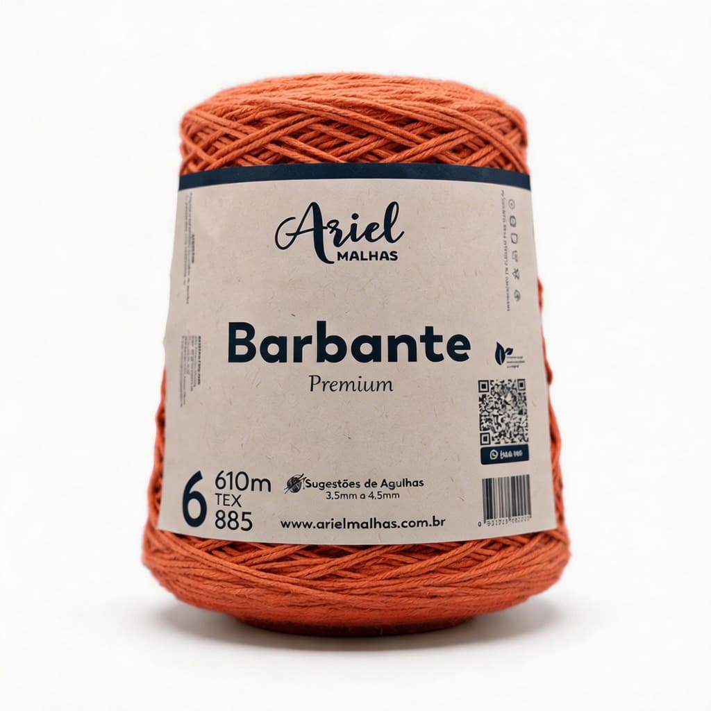 Barbante Laranja Premium - Ariel Malhas - Ariel Malhas | Universo do Artesão