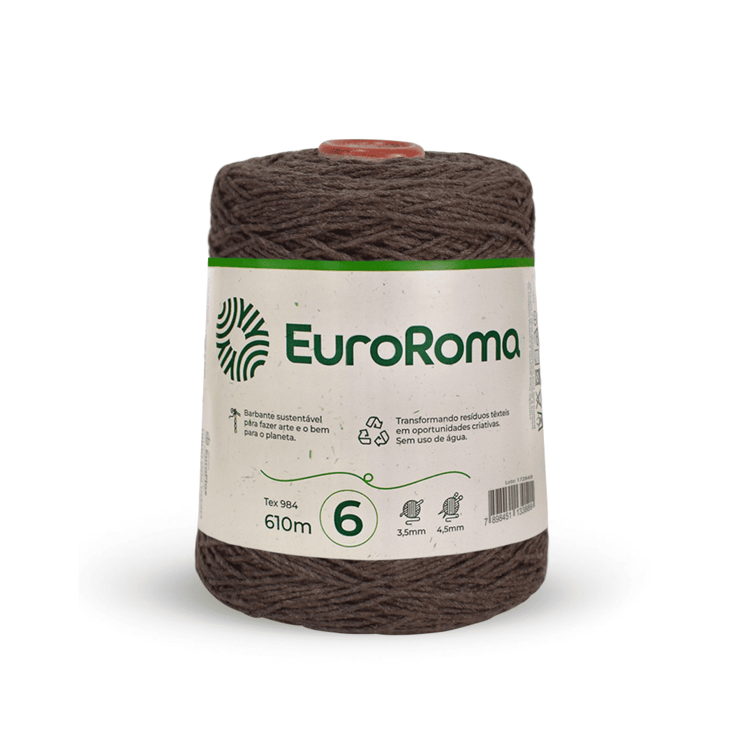 Barbante Marrom EuroRoma - Ariel Malhas | Universo do Artesão