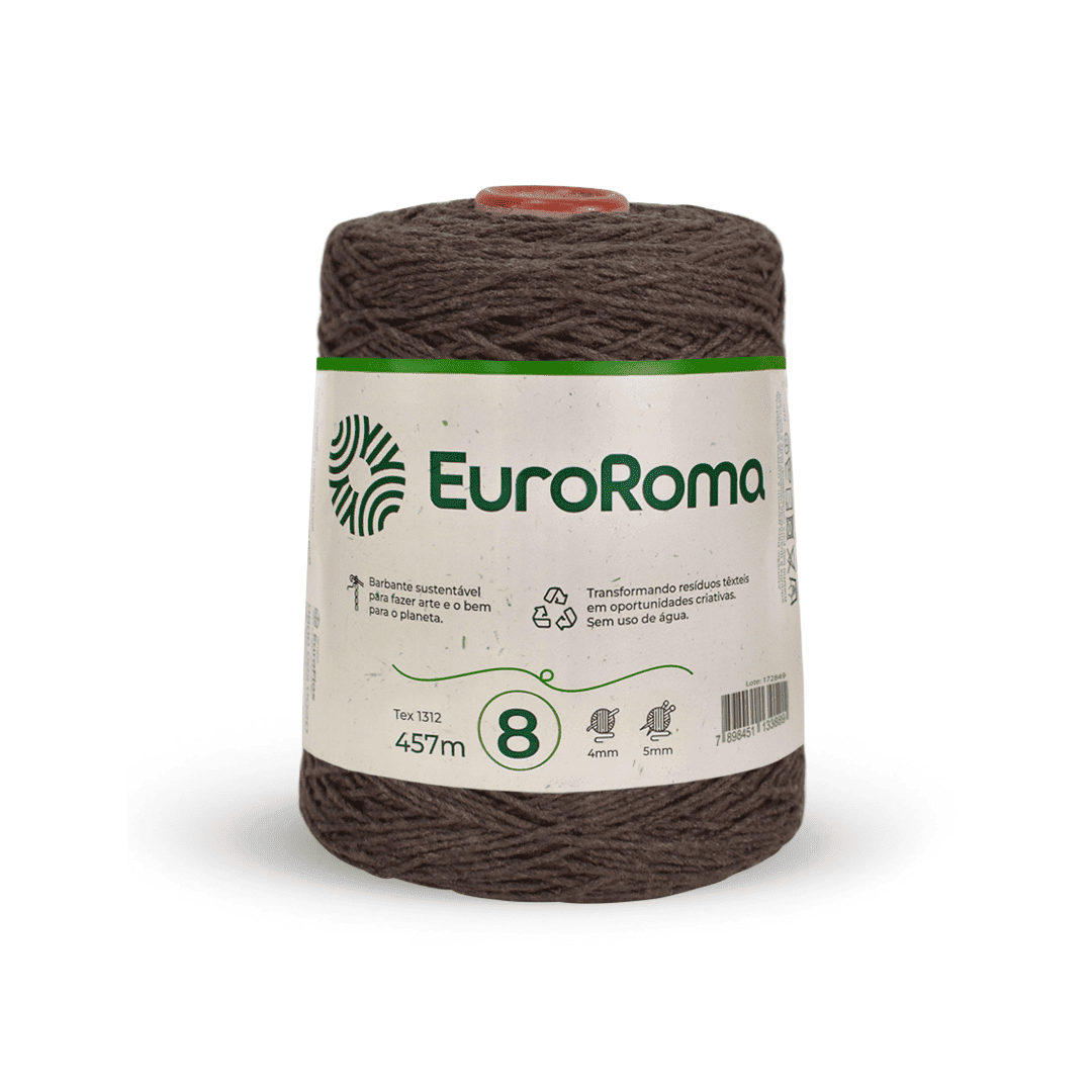 Barbante Marrom EuroRoma - Ariel Malhas | Universo do Artesão