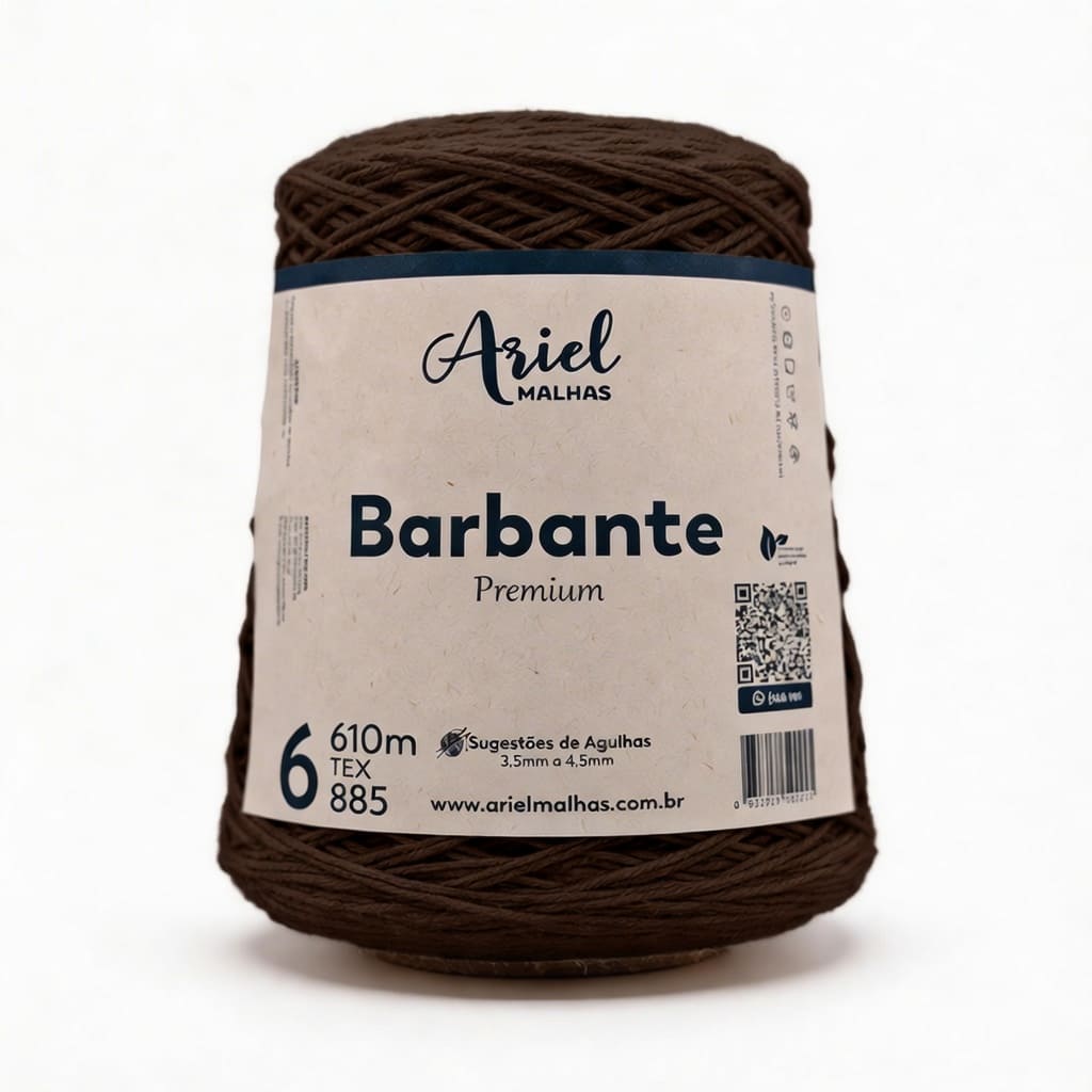 Barbante Marrom Premium - Ariel Malhas - Ariel Malhas | Universo do Artesão