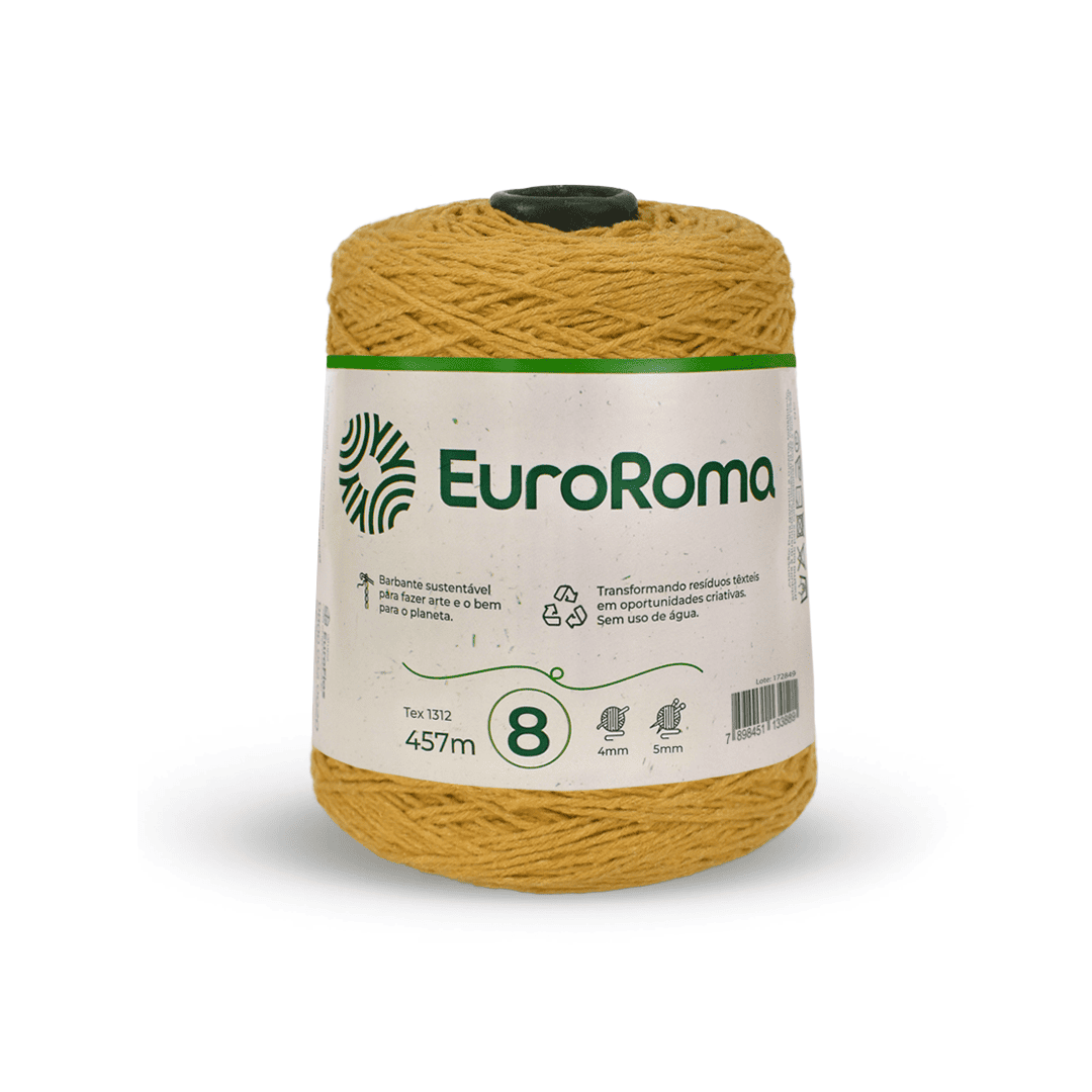 Barbante Mostarda EuroRoma - Ariel Malhas | Universo do Artesão