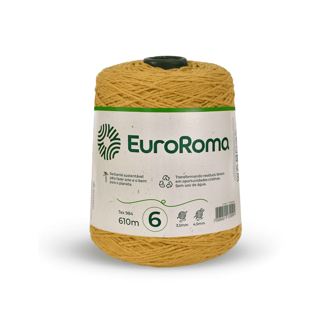 Barbante Mostarda EuroRoma - Ariel Malhas | Universo do Artesão