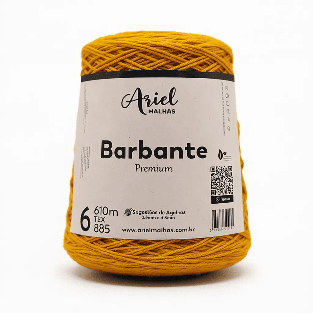 Barbante Mostarda Premium - Ariel Malhas - Ariel Malhas | Universo do Artesão