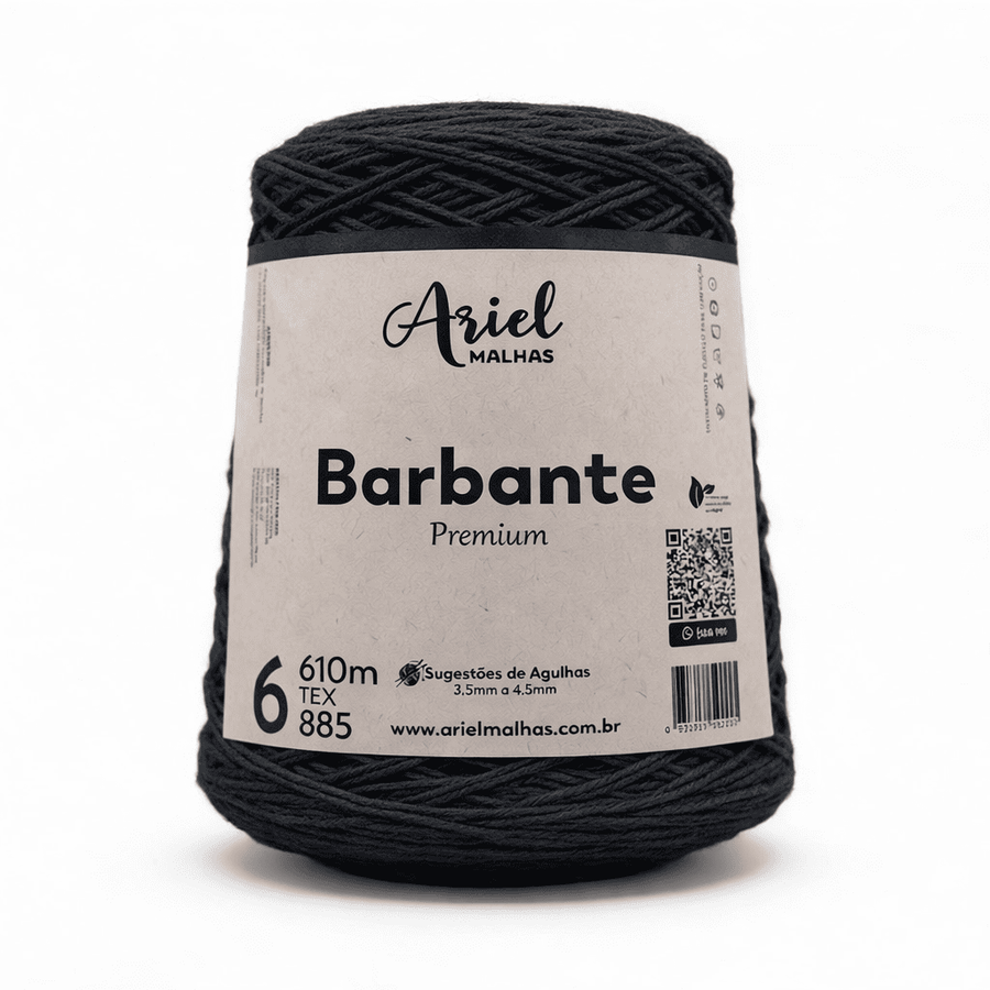 Barbante Preto Premium - Ariel Malhas