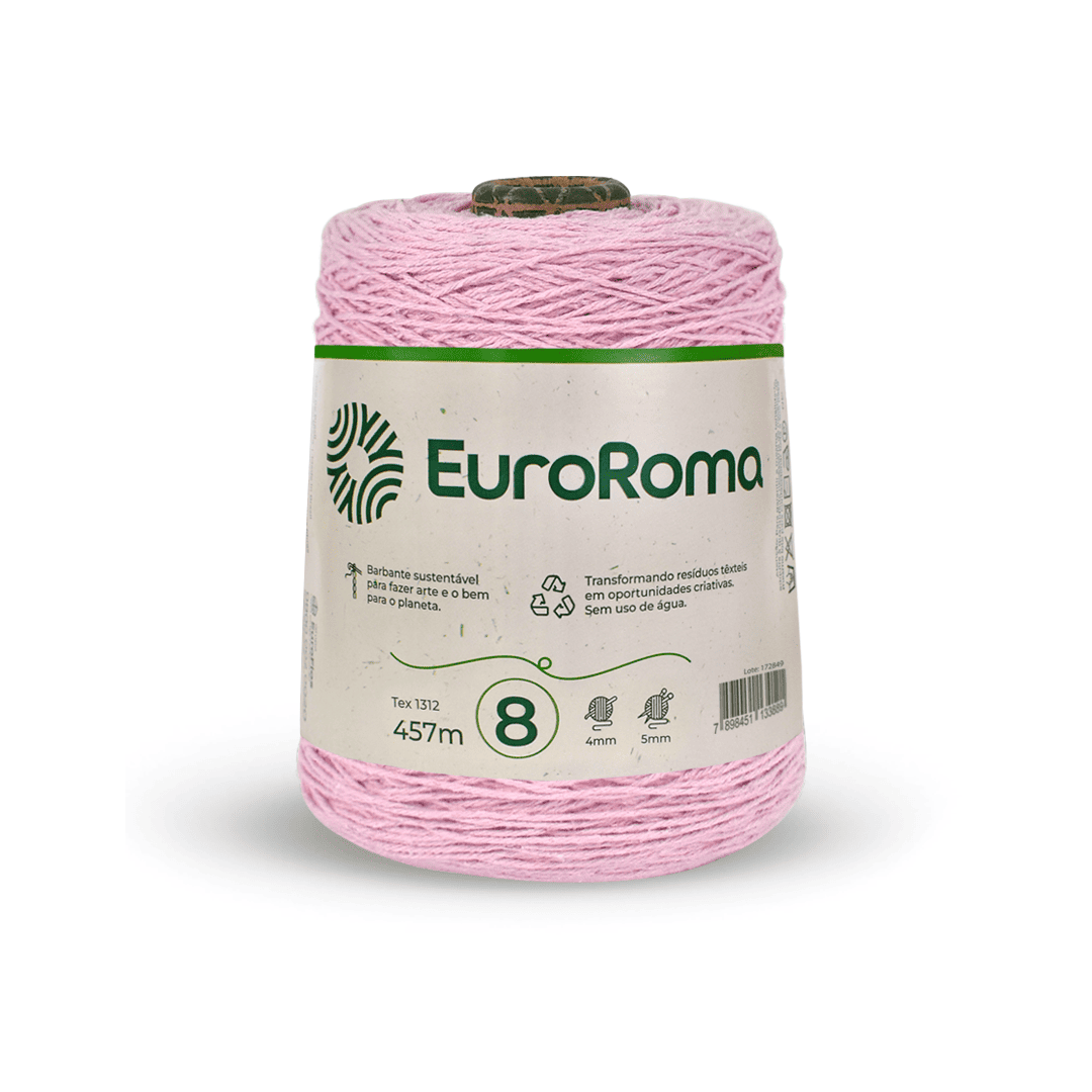 Barbante Rosa Bebê EuroRoma - Ariel Malhas | Universo do Artesão